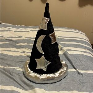 Black and Silver Wizard Hat